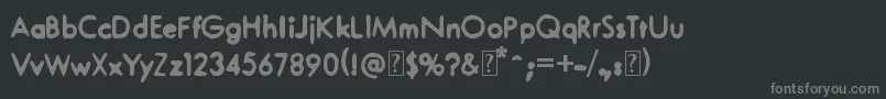 フォントSmerkan – 黒い背景に灰色の文字