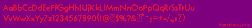 Smerkan Font – Red Fonts on Purple Background