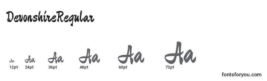 DevonshireRegular Font Sizes