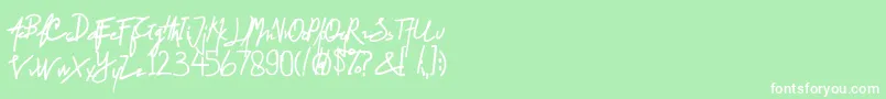 Smile of Cinderella Font – White Fonts on Green Background