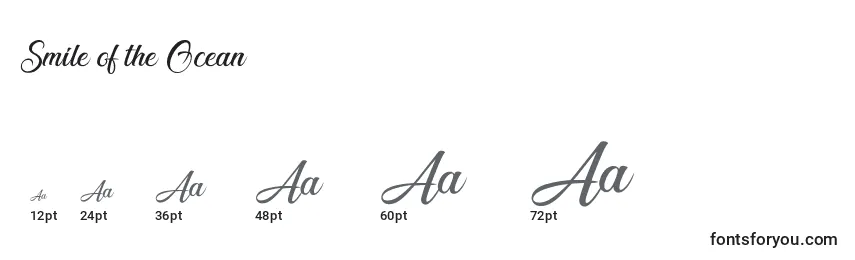 Smile of the Ocean Font Sizes