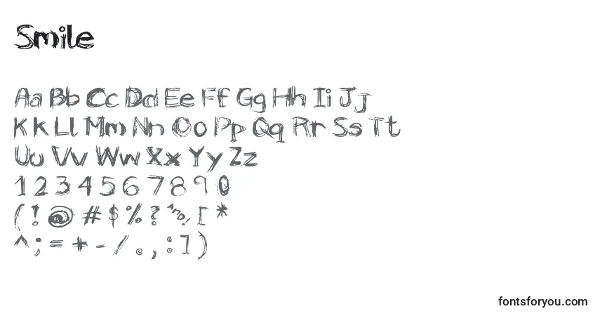 Шрифт Smile (141262) – алфавит, цифры, специальные символы