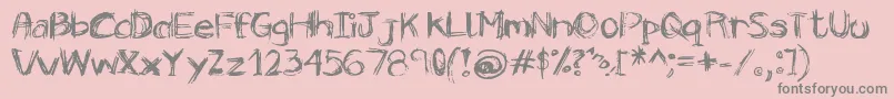 Weitere Informationen zur Smile-Schriftart Smile-Schriftart – Graue Schriften auf rosa Hintergrund
