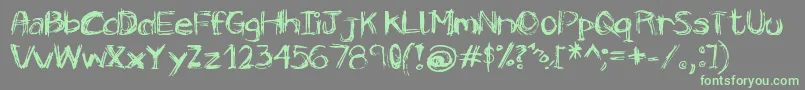 Smile Font – Green Fonts on Gray Background