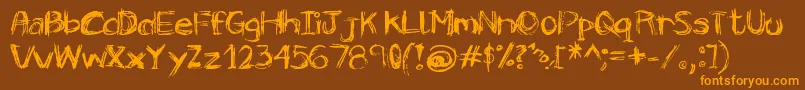Шрифт Smile – оранжевые шрифты на коричневом фоне