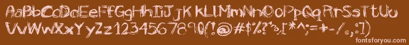 Smile Font – Pink Fonts on Brown Background