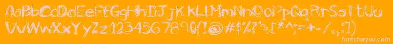 Więcej informacji o czcionce Smile Czcionka Smile – różowe czcionki na pomarańczowym tle