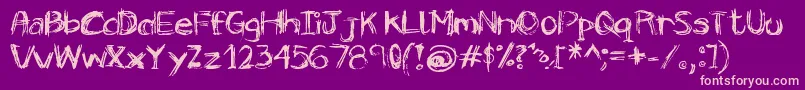 Smile Font – Pink Fonts on Purple Background