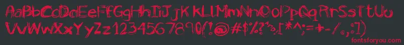 Smile Font – Red Fonts on Black Background