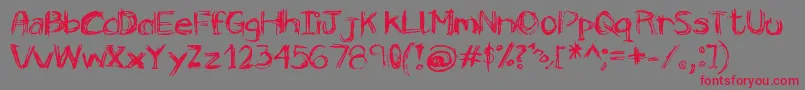 Smile Font – Red Fonts on Gray Background