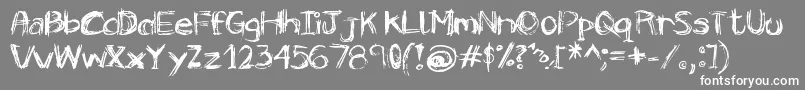 Smile Font – White Fonts on Gray Background
