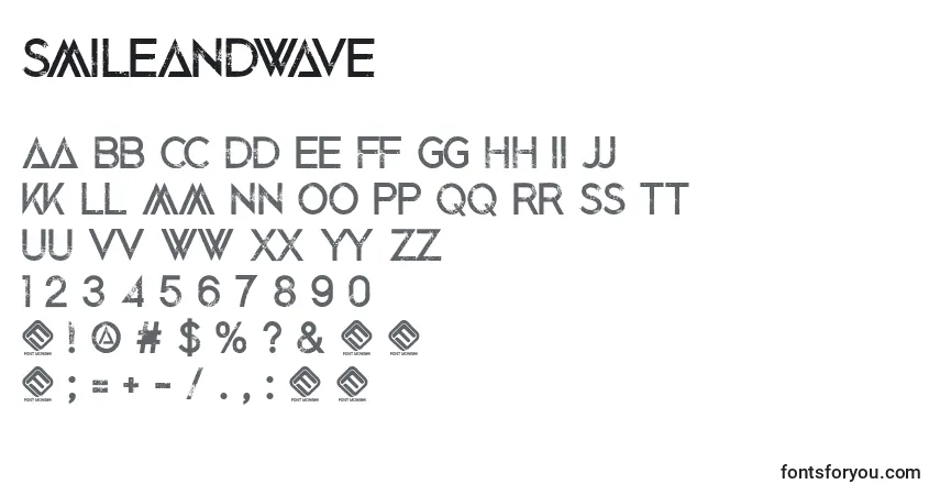 A fonte Smileandwave – alfabeto, números, caracteres especiais