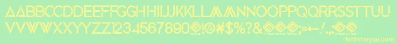 smileandwave Font – Yellow Fonts on Green Background