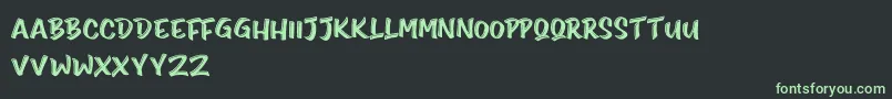 Шрифт Smilen – зелёные шрифты на чёрном фоне