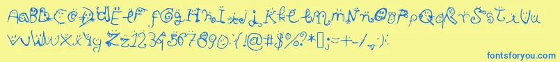 fuente Smiley Font – Fuentes Azules Sobre Fondo Amarillo