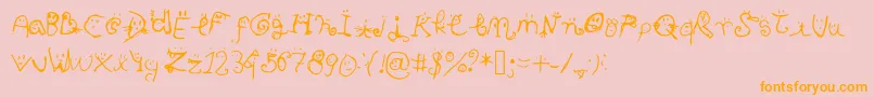 fuente Smiley Font – Fuentes Naranjas Sobre Fondo Rosa