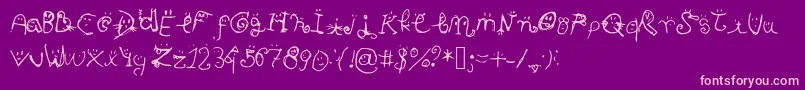 fuente Smiley Font – Fuentes Rosadas Sobre Fondo Morado