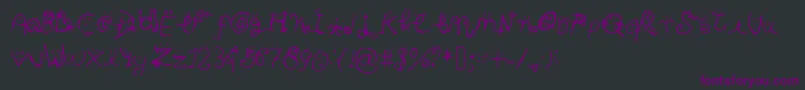 Police Smiley Font – polices violettes sur fond noir