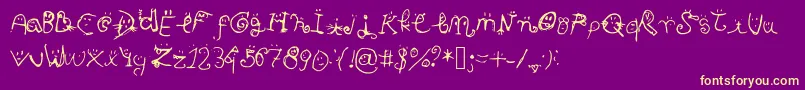 fuente Smiley Font – Fuentes Amarillas Sobre Fondo Morado