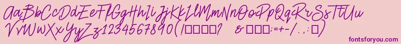 Smiley Font – Purple Fonts on Pink Background