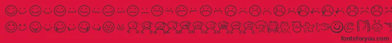 smilf   -Schriftart – Schwarze Schriften auf rotem Hintergrund