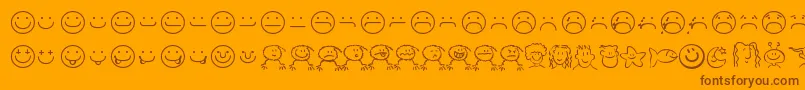 smilf    Font – Brown Fonts on Orange Background