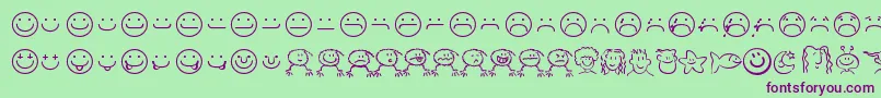 smilf    Font – Purple Fonts on Green Background