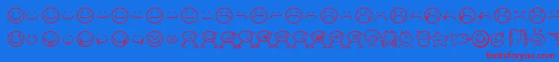 smilf    Font – Red Fonts on Blue Background