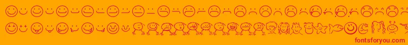 smilf    Font – Red Fonts on Orange Background