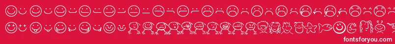 fuente smilf    – Fuentes Blancas Sobre Fondo Rojo
