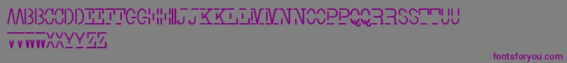 フォントSmith TypewriterFree – 紫色のフォント、灰色の背景