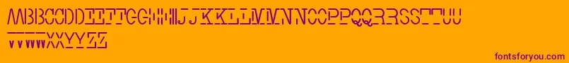 Smith TypewriterFree-Schriftart – Violette Schriften auf orangefarbenem Hintergrund