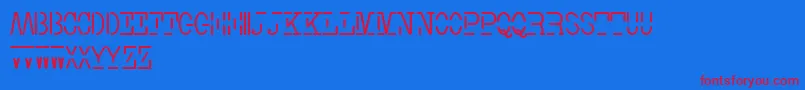 フォントSmith TypewriterFree – 赤い文字の青い背景