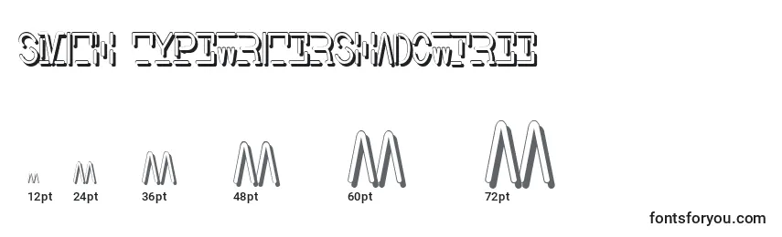 Smith TypewriterShadowFree Font Sizes