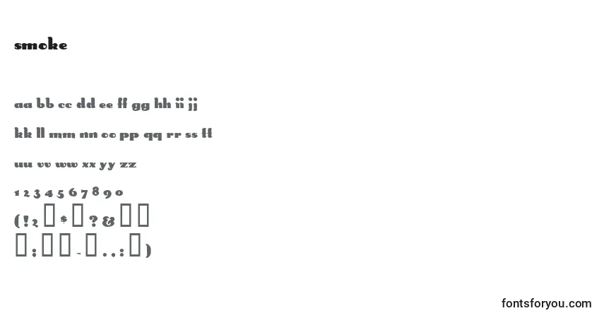 Schriftart SMOKE    (141270) – Alphabet, Zahlen, spezielle Symbole