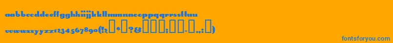 Шрифт SMOKE    – синие шрифты на оранжевом фоне