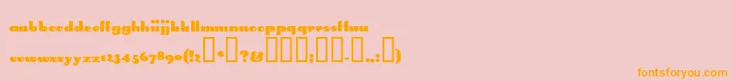 フォントSMOKE    – オレンジの文字がピンクの背景にあります。