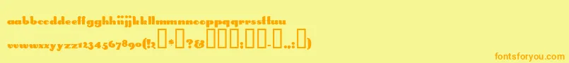 fuente SMOKE    – Fuentes Naranjas Sobre Fondo Amarillo