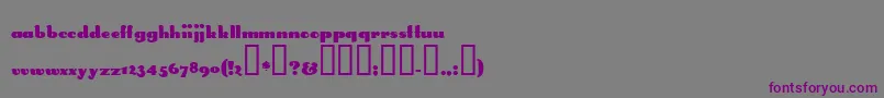 フォントSMOKE    – 紫色のフォント、灰色の背景