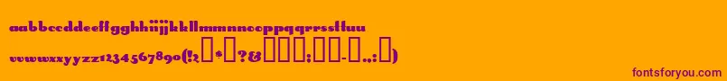 SMOKE   -fontti – violetit fontit oranssilla taustalla
