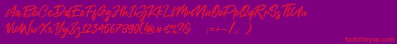 Smoke Attack Font – Red Fonts on Purple Background