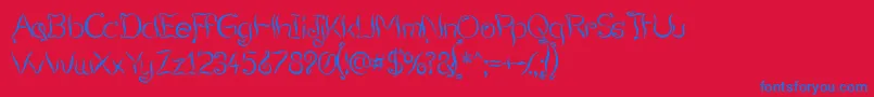 Smoking Tequila Font – Blue Fonts on Red Background