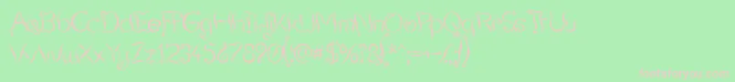 Smoking Tequila Font – Pink Fonts on Green Background