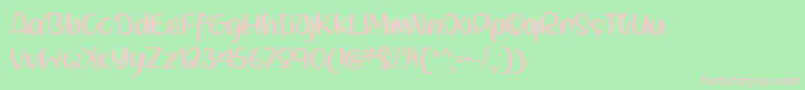 Smol Kitty Boi   Font – Pink Fonts on Green Background