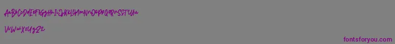 Smoothies Bucket-Schriftart – Violette Schriften auf grauem Hintergrund