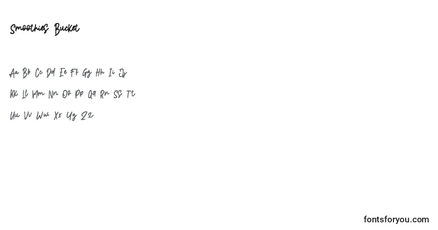 Czcionka Smoothies Bucket (141278) – alfabet, cyfry, specjalne znaki