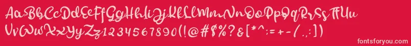 Smoothy Font – Pink Fonts on Red Background