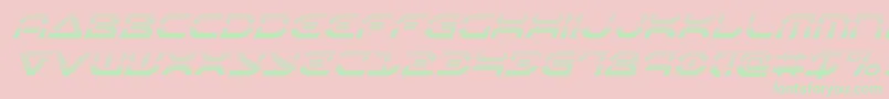 Oberondeuxgradital Font – Green Fonts on Pink Background