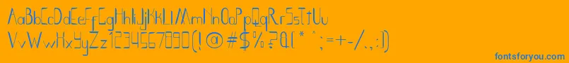 Smoth Bight   Por Kustren Font – Blue Fonts on Orange Background