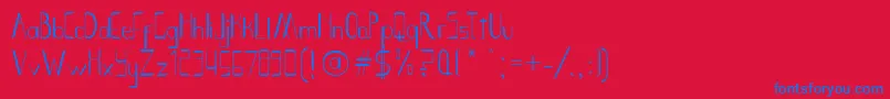 Smoth Bight   Por Kustren Font – Blue Fonts on Red Background